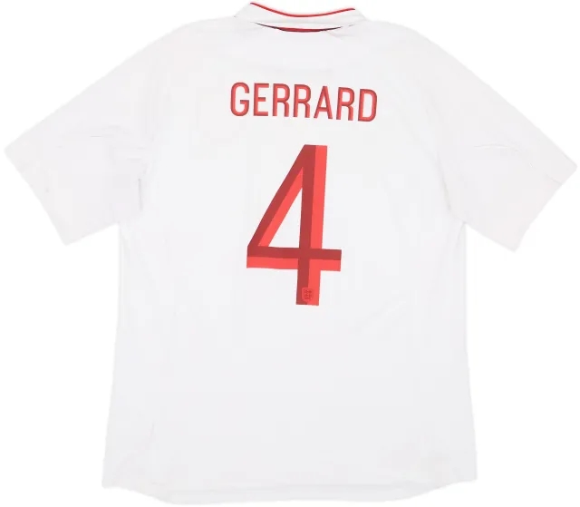 2012-13 England Home Shirt Gerrard #4 - 5/10 - (XL)