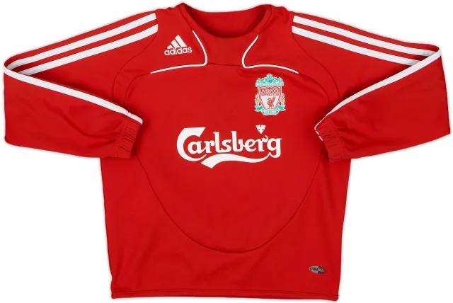2008-09 Liverpool adidas Sweat Top - 7/10 - (7-8 Years)