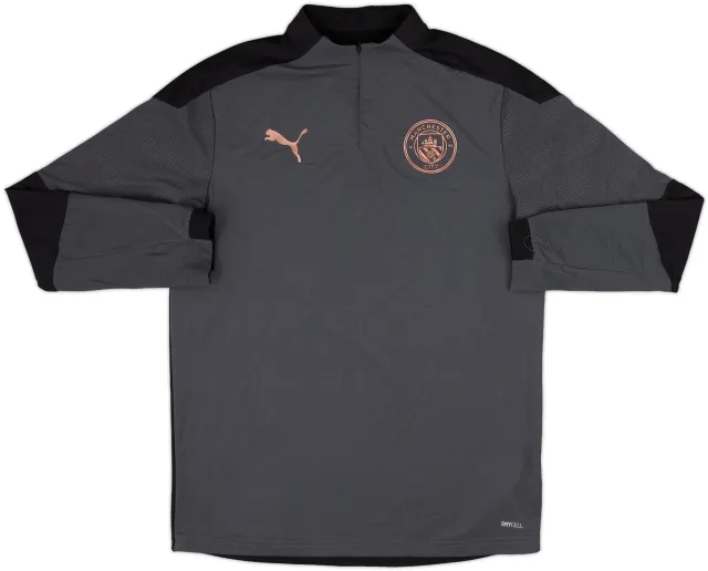 2019-20 Manchester City Puma 1/4 Zip Drill Top - 9/10 - (XL.Boys)