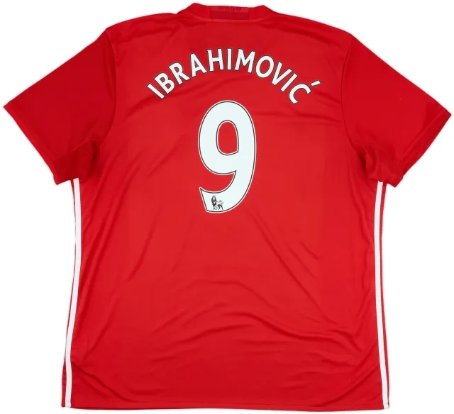 2016-17 Manchester United Home Shirt Ibrahimovic #9 - 8/10 - (XXL)