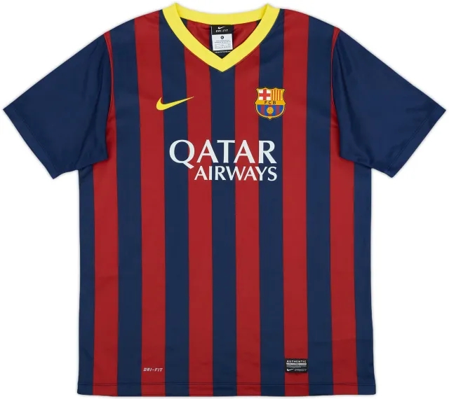 2013-14 Barcelona Basic Home Shirt - 8/10 - (XL.Boys)