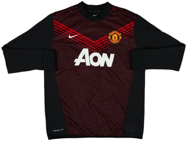 2013-14 Manchester United Nike Hooded Rain Jacket - 9/10 - (XXL)
