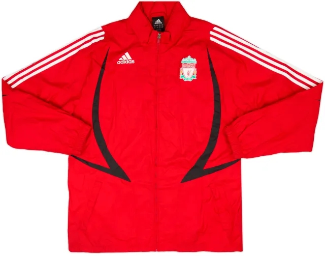 2007-08 Liverpool adidas Hooded Rain Jacket - 7/10 - (L)