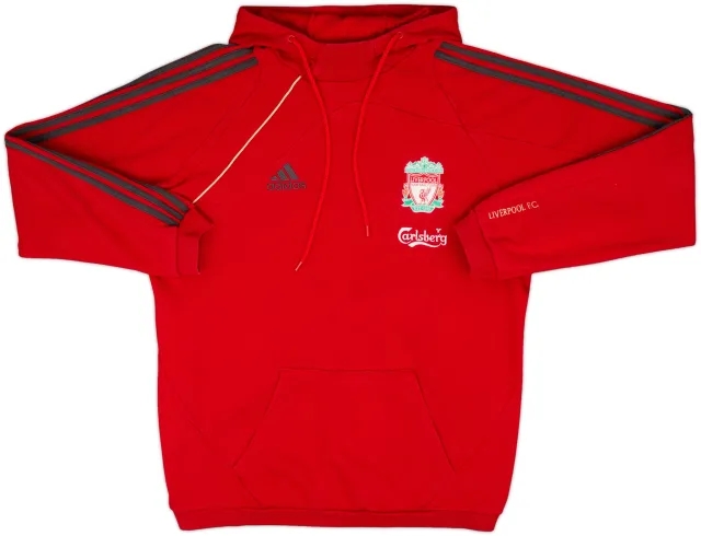 2009-10 Liverpool adidas Hooded Sweat Top - 7/10 - (M/L)