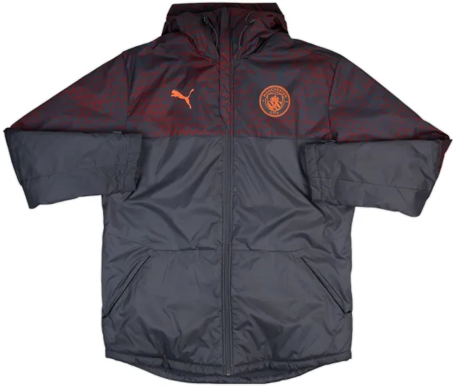 2023-24 Manchester City Puma Hooded Padded Bench Coat - 10/10 - (L)