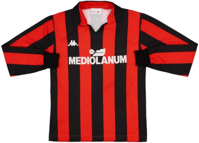 1988-89 AC Milan Home L/S Shirt #7 - 8/10 - (S)