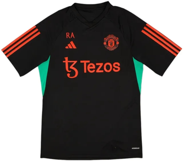 2023-24 Manchester United Staff Issue adidas Training Shirt 'RA' - 8/10 - (M)