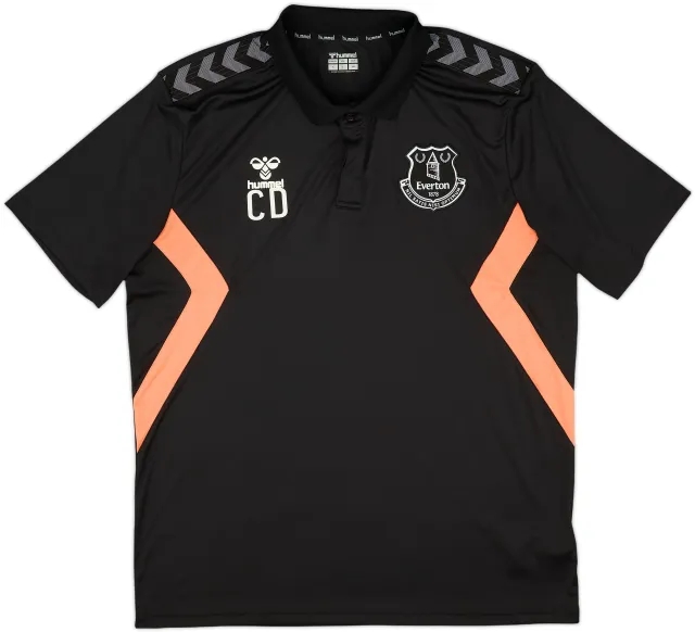 2020-21 Everton Staff Issue Hummel Polo Shirt 'CD' - 9/10 - (XL)