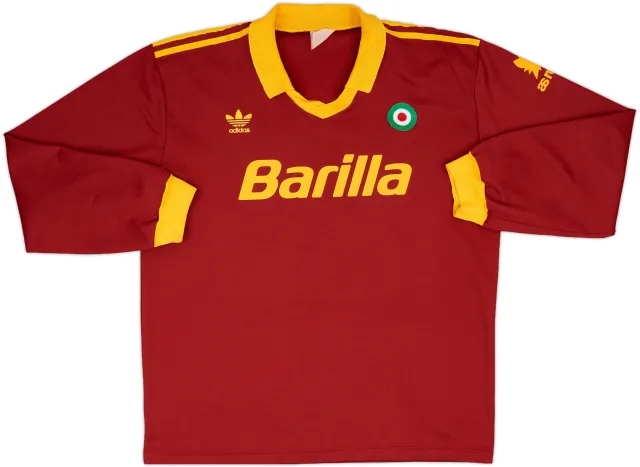 1991-92 Roma Home L/S Shirt - 8/10 - (XL)