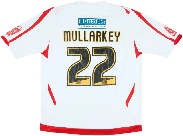 2008-09 Lincoln City Match Issue Away Shirt Mullarkey #22
