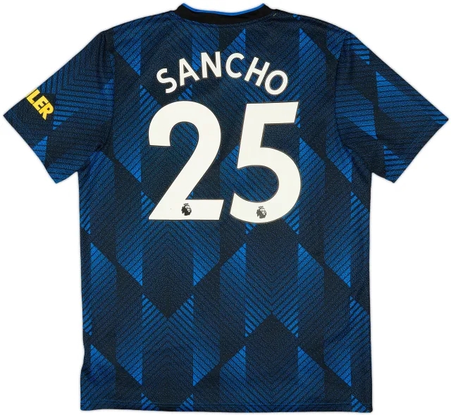 2021-22 Manchester United Third Shirt Sancho #25 - 7/10 - (L)