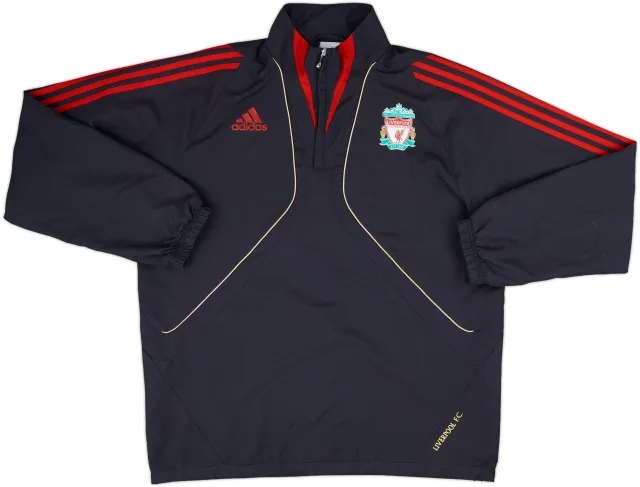 2009-10 Liverpool adidas 1/4 Zip Training Top - 8/10 - (L)