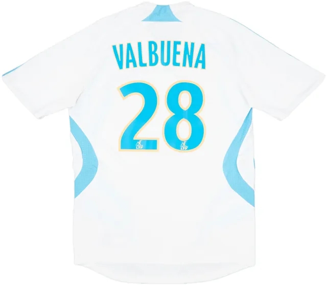 2007-08 Olympique Marseille Home Shirt Valbuena #28 - 7/10 - (M)
