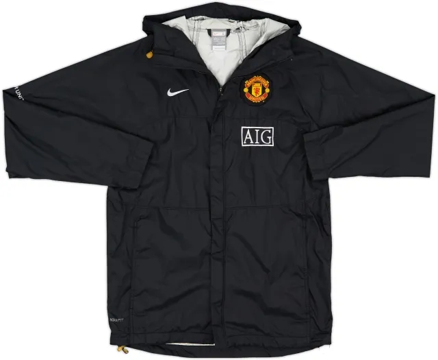 2008-09 Manchester United Nike Hooded Rain Jacket - 8/10 - (S)