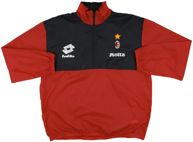 1994-95 AC Milan Lotto 1/4 Zip Drill Top - 6/10 - (M)