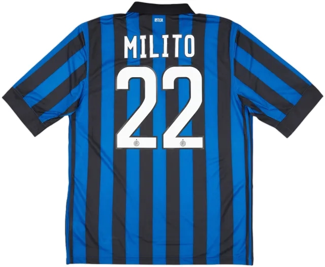 2011-12 Inter Milan Home Shirt Milito #22 (L)