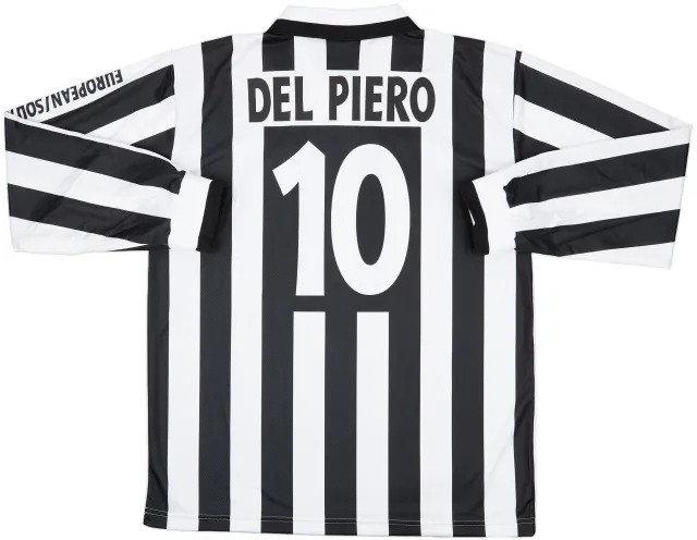 1996 Juventus Continental Cup Home L/S Shirt Del Piero #10 - 8/10 - (XL)