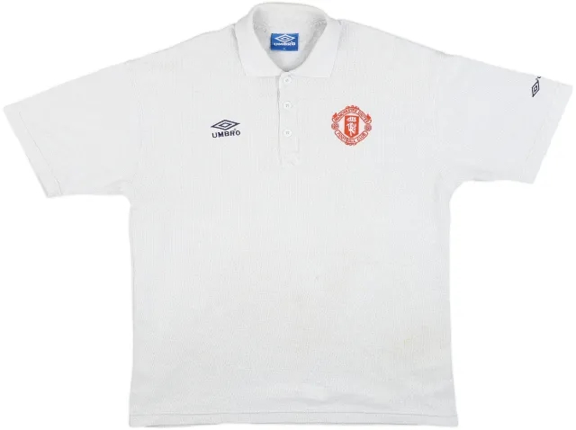 1993-95 Manchester United Umbro Polo Shirt - 8/10 - (XL)