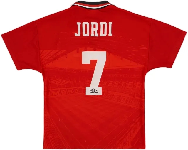 1994-96 Manchester United Home Shirt Jordi #7 - 4/10 - (Y)