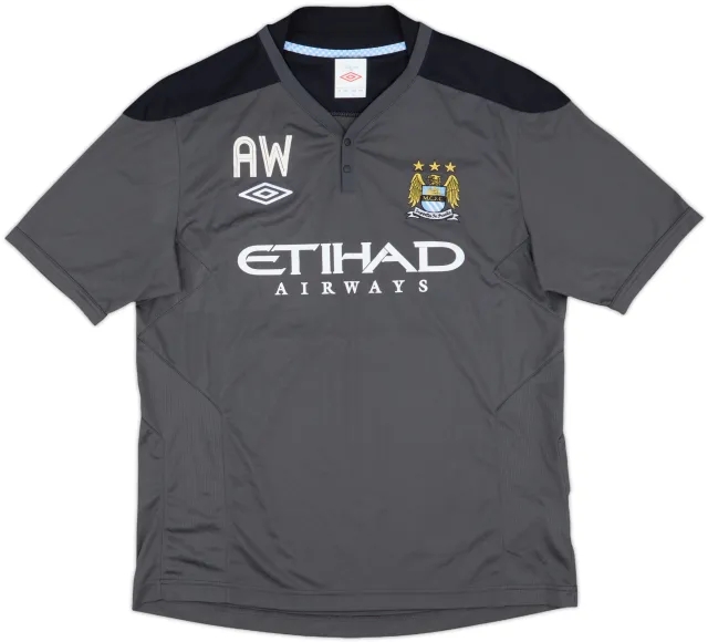 2009-10 Manchester City Staff Issue Umbro Polo Shirt AW - 7/10 - (L)