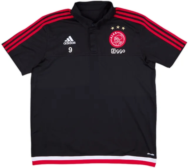 2015-16 Ajax Player Issue adidas Polo Shirt #9 - 9/10 - (XL)