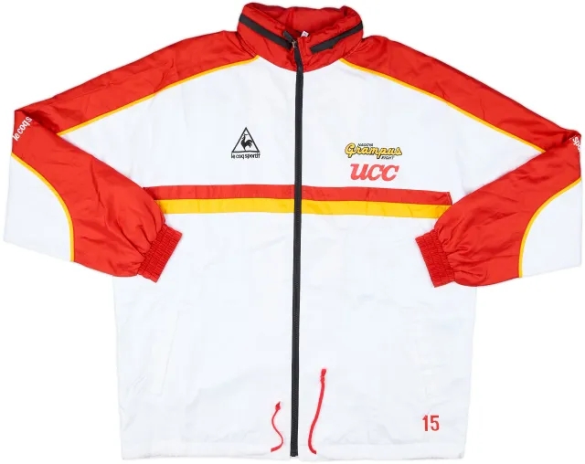 1999 Nagoya Grampus Eight Le Coq Sportif Player Issue Hooded Track Jacket #15 - 6/10 - (XL)