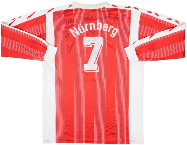1993-94 Nurnberg Match Issue Squad Signed Home L/S Shirt #7
