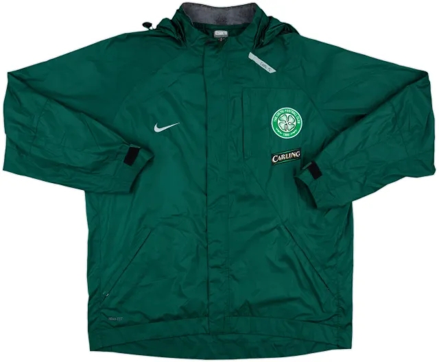 2007-08 Celtic Nike Hooded Rain Jacket - 8/10 - (L)