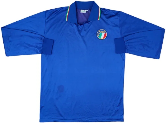 1986-90 Italy Home L/S Shirt - 6/10 - (L)