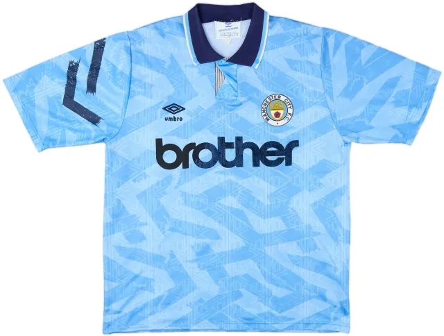 1991-93 Manchester City Home Shirt - 6/10 - (L)