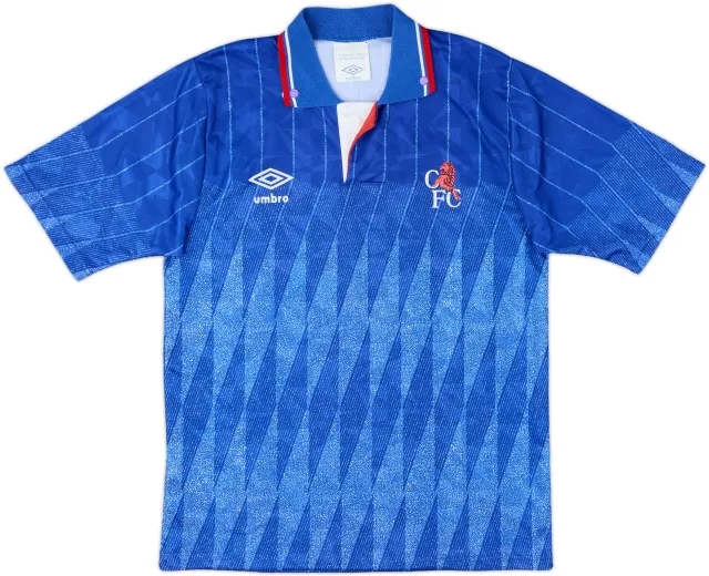 1989-91 Chelsea Home Shirt - 7/10 - (L.Boys)