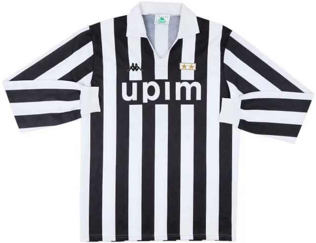 1989-90 Juventus Home L/S Shirt #7 - 5/10 - (XL)