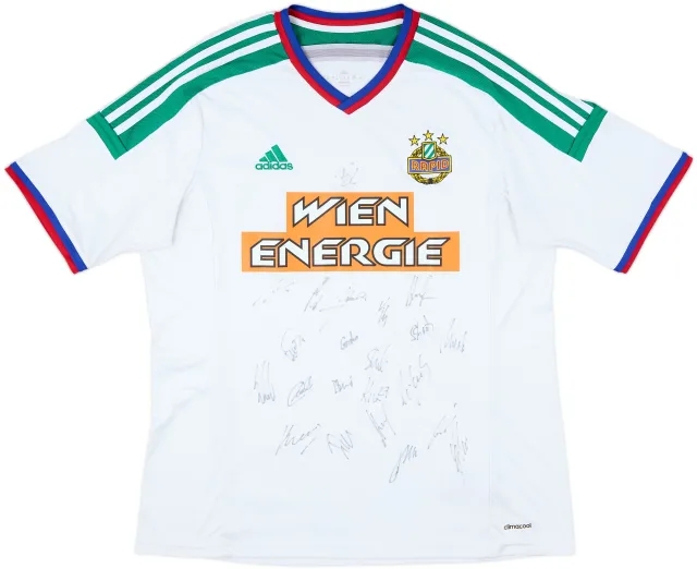 2014-16 Rapid Vienna Squad Signed Away Shirt - 7/10 - (XL)