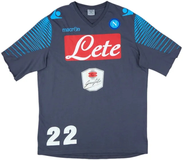 2014-15 Napoli Macron Player Issue Cotton Tee #22 - 5/10 - (XXL)