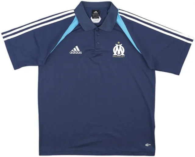 2004-05 Olympique Marseille adidas Polo Shirt - 9/10 - (M/L)