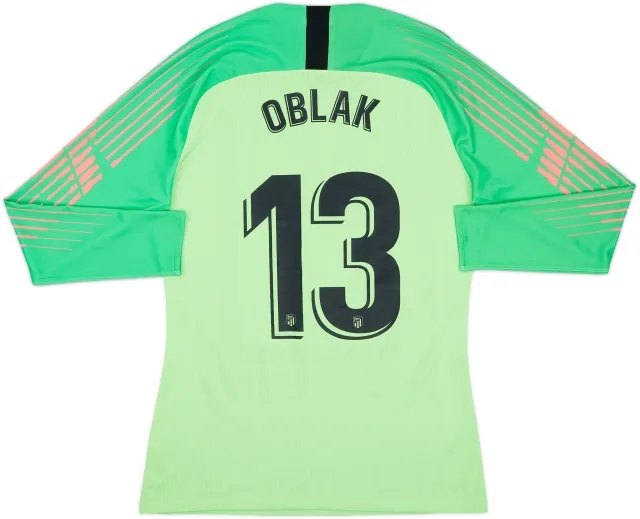 2018-19 Atletico Madrid Player Issue GK Shirt Oblak #13 - 9/10 - (L)
