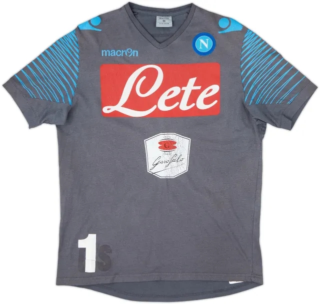 2014-15 Napoli Player Issue Macron Cotton Tee #1 - 5/10 - (M)
