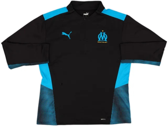 2021-22 Olympique Marseille Puma 1/4 Zip Drill Top - 4/10 - (L)