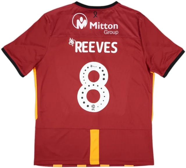 2019-20 Bradford City Home Shirt Reeves #8 (L)
