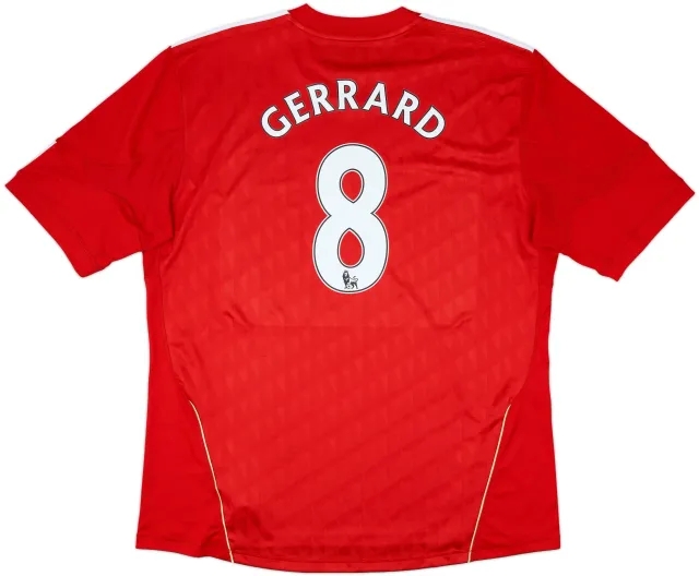 2010-12 Liverpool Home Shirt Gerrard #8 - 5/10 - (XXL)
