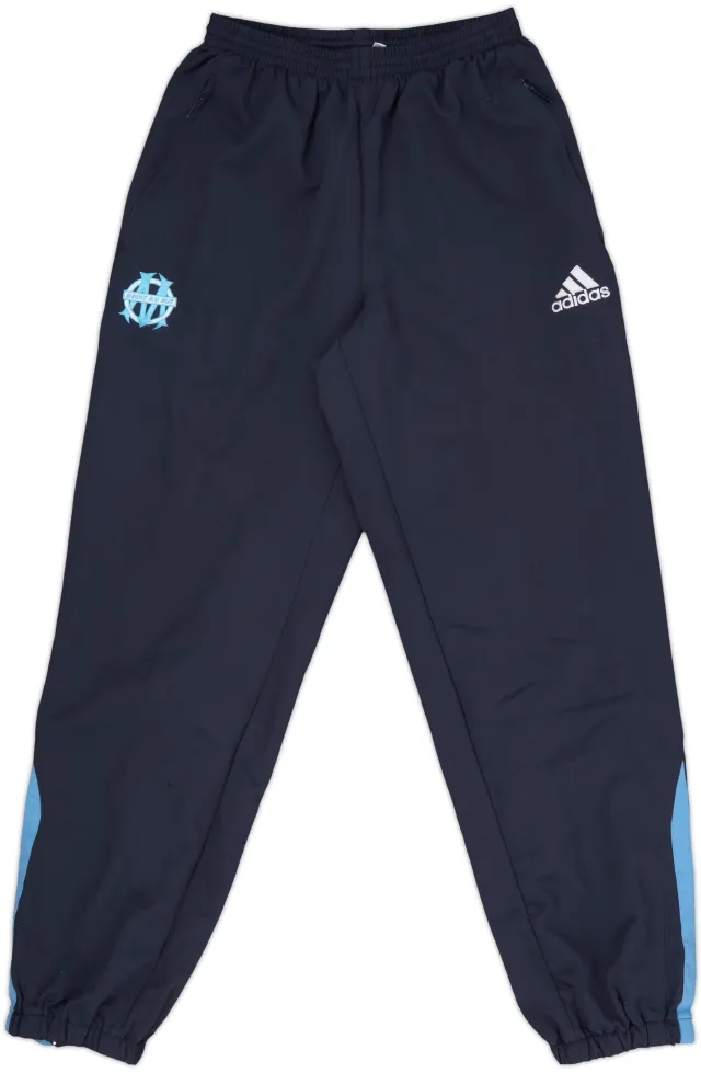 2001-02 Olympique Marseille adidas Track Pants/Bottoms - 8/10 - (L.Boys)