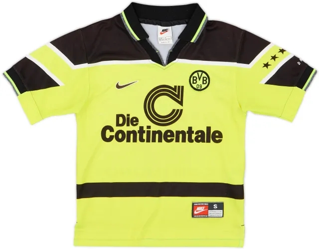 Nike Borussia Dortmund Boys SS Home Champions League Shirt 1997/98