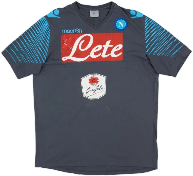 2014-15 Napoli Macron Cotton Tee - 4/10 - (XXL)