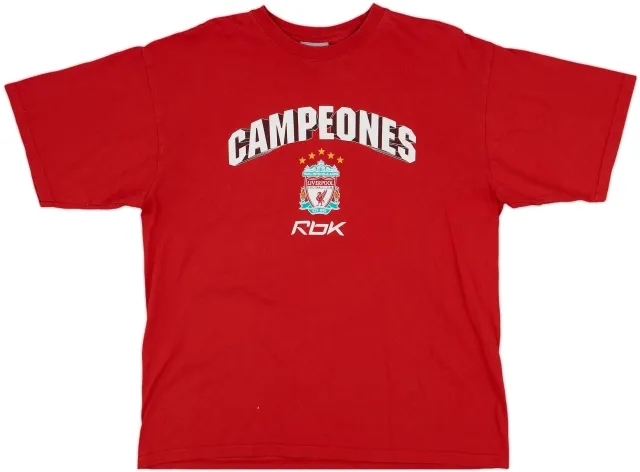 2005-06 Liverpool Reebok &#039;Campeones&#039; Cotton Tee - 8/10 - (L)