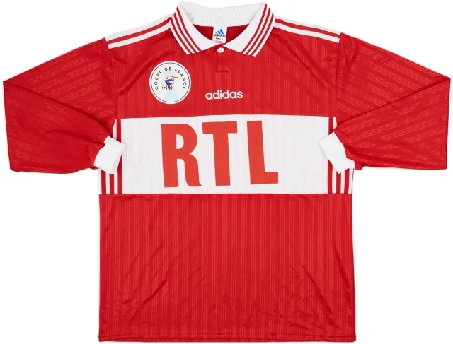 adidas France Mens LS Home Shirt 1990