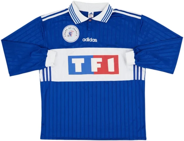 adidas France Mens LS Home Shirt 1990
