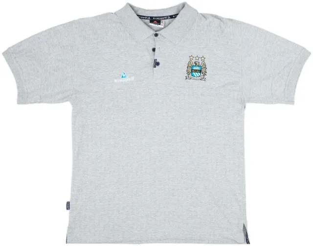 2001-02 Manchester City Le Coq Sportif Polo Shirt - 8/10 - (M)