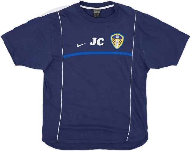 2002-03 Leeds United Staff Issue Nike Training Shirt 'JC' - 7/10 - (XL)