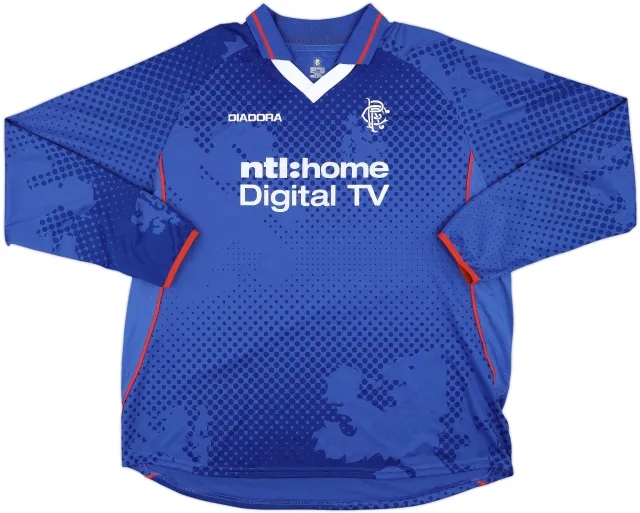 Diadora Rangers Mens LS Home Shirt 2002/03