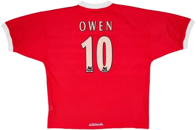 1998-00 Liverpool Home Shirt Owen #10 - 7/10 - (XL)